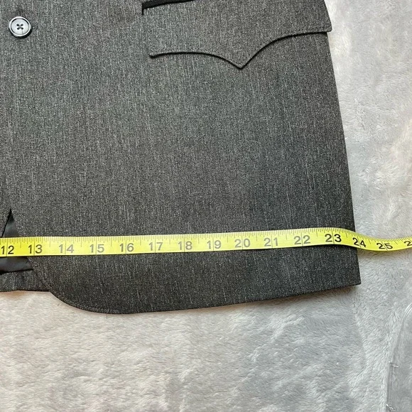 NWT Circle S Mens Boise Sport Coat Mens 44L Gray Black Suede Yoke Cowboy Western